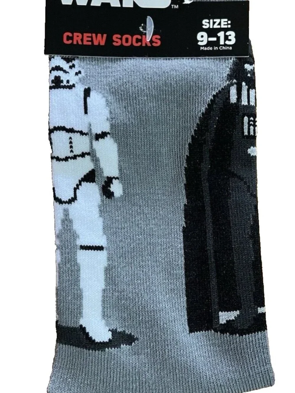 Star Wars Darth Vader Stormtrooper Kids Unisex Crew Socks Size 9 - 13 NWT